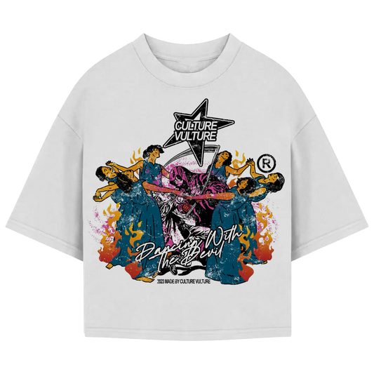 DANCING WITH THE DEVIL TEE (WHITE)